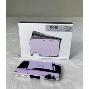 RIDGE Wallet Slim RFID Blocking Lavender W/Cash Strap NEW IN BOX Bnfts Charity2
